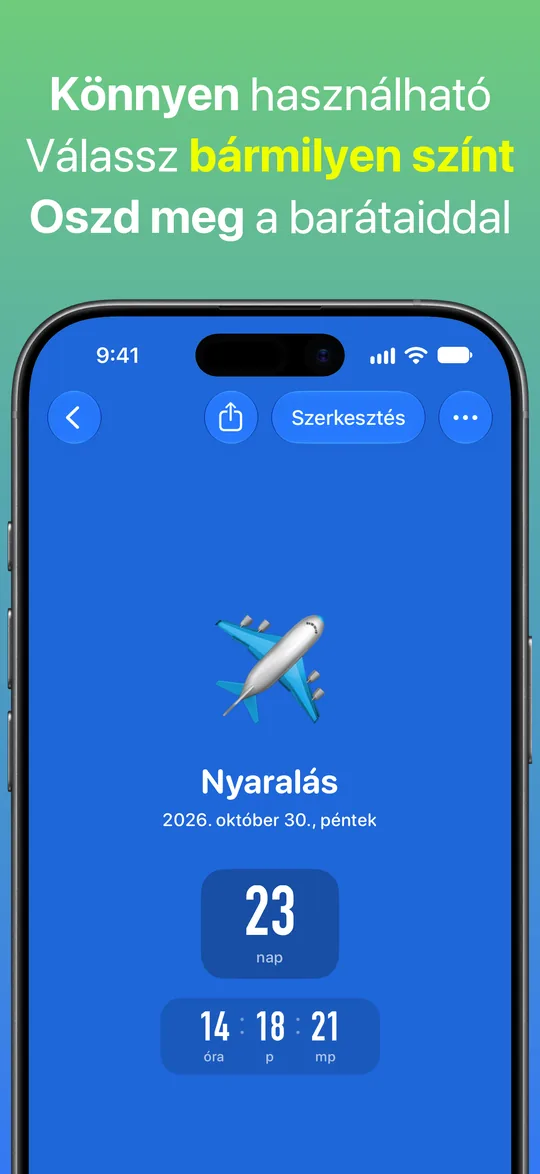Nyaralás-visszaszámlálás kék háttérrel: 2026. október 30., péntek – 23 nap, 14 óra, 18 perc és 21 másodperc van hátra.