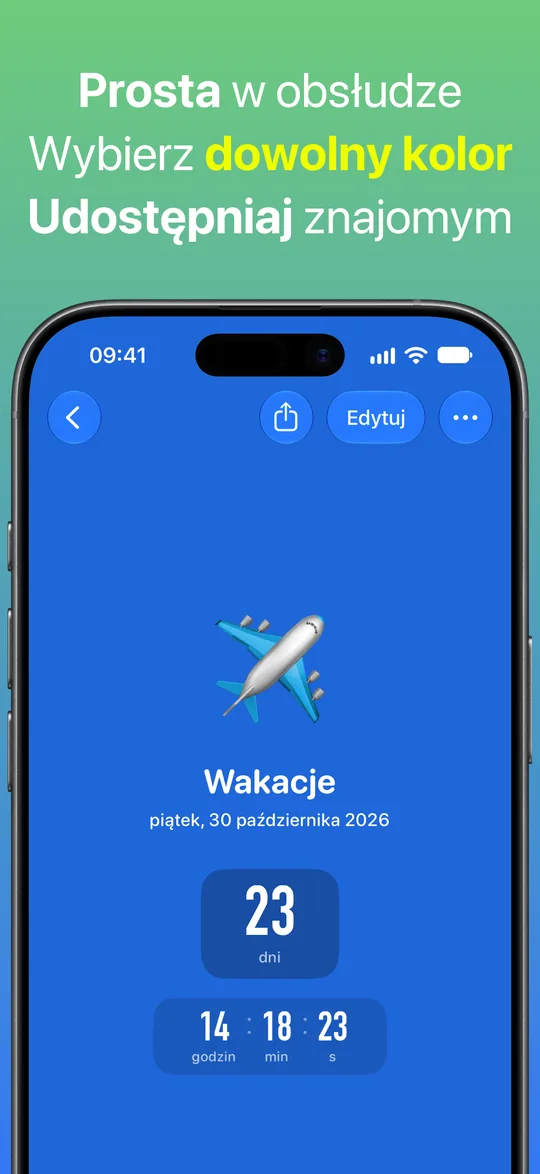 Odliczanie Wakacje na niebieskim tle: 23 dni, 14 godzin, 18 minut i 23 sekundy do piątku 30 października 2026.